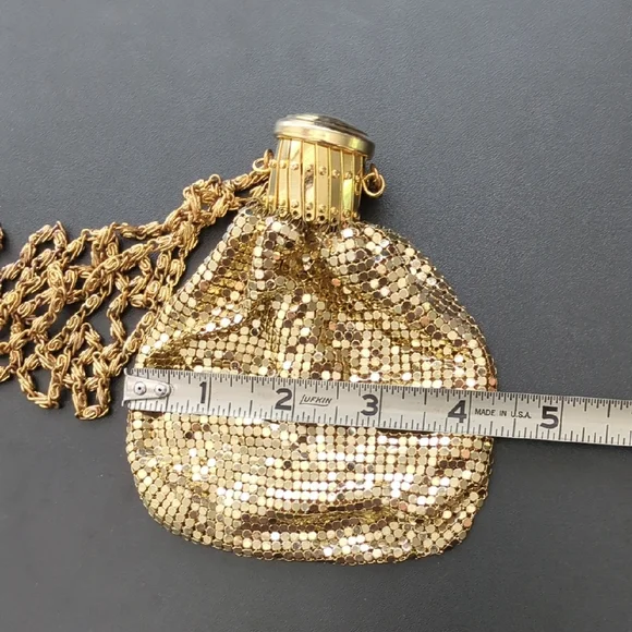 Vintage Whiting & Davis Gold Mesh Expandable Bag - Picture 11 of 12